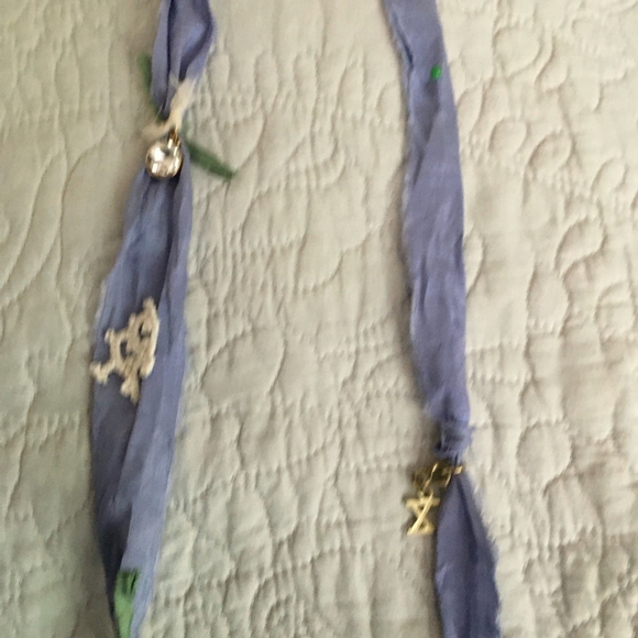 Handmade Artisan Boho Statement Jabot Necklace with Ribbon and Lace